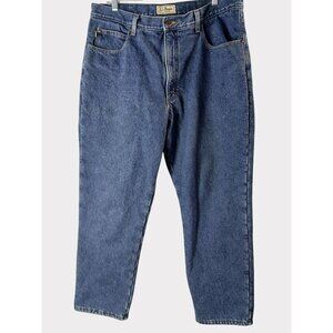 L.L. Bean Mens Classic Fit Blue Denim Jeans 100% Cotton Size 38x29 Fleece Lined